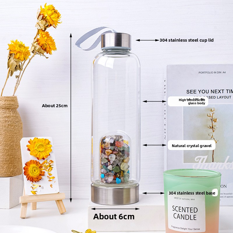 ขวดน้ำแก้วคริสตัลธรรมชาติพร้อม - Rose Water Spray บทวิจารณ์และราคา